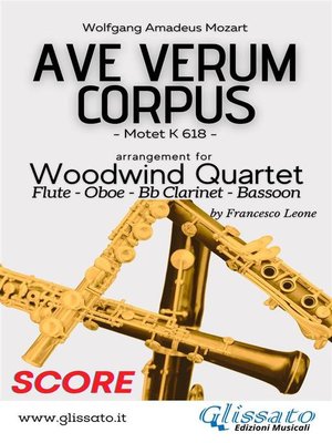 cover image of Ave Verum--Woodwind Quartet (score)